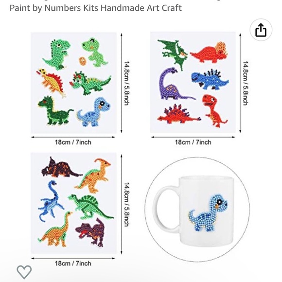 95. Kids dinosaurs diamond sticker - Picture 5 of 5